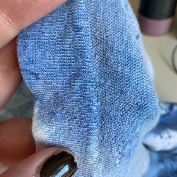 Vintage Single Stitch Ritz Pure Cotton Ice Tye Dye Tee Unisex XL Blue Thrashed - Picture 7 of 9